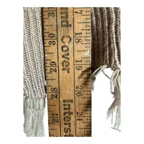 Polly & Esther Pullover Sweater Size M Leopard Print Fringe Cropped - Picture 5 of 6